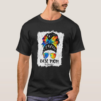 Bleach Beste Mama je Messy Bun Haar Muttertag T-Shirt