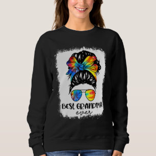 Bleach Beste Oma je Gefärbte Krawatte Messy Bun Ha Sweatshirt