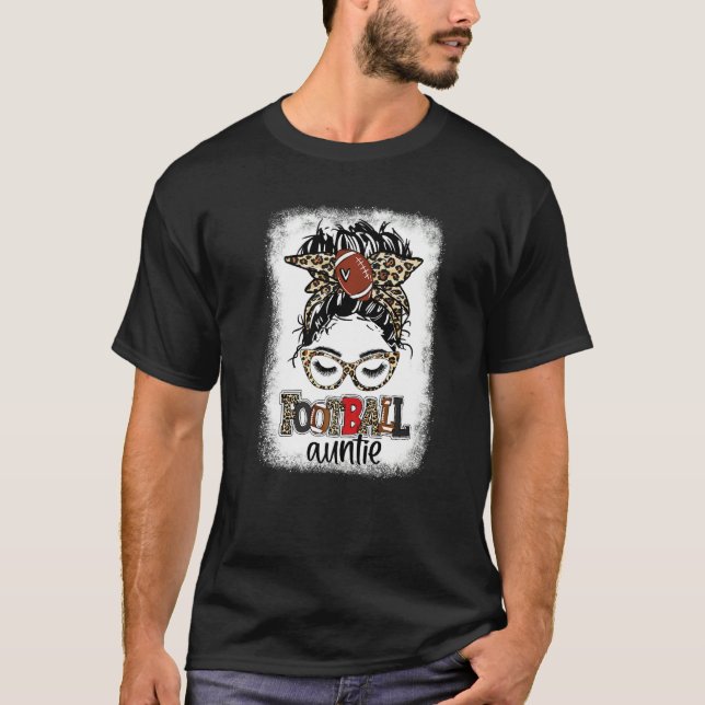 Bleach Football Auntie Football Fan Game Day  Mess T-Shirt (Vorderseite)