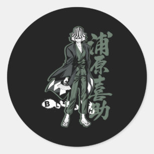 Bleach Kisuke mit vertikalem Kanji Runder Aufkleber