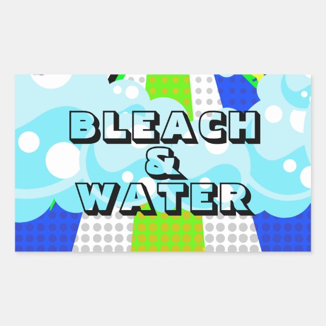 BLEACH & WASSER RECHTECKIGER AUFKLEBER (Vorderseite)