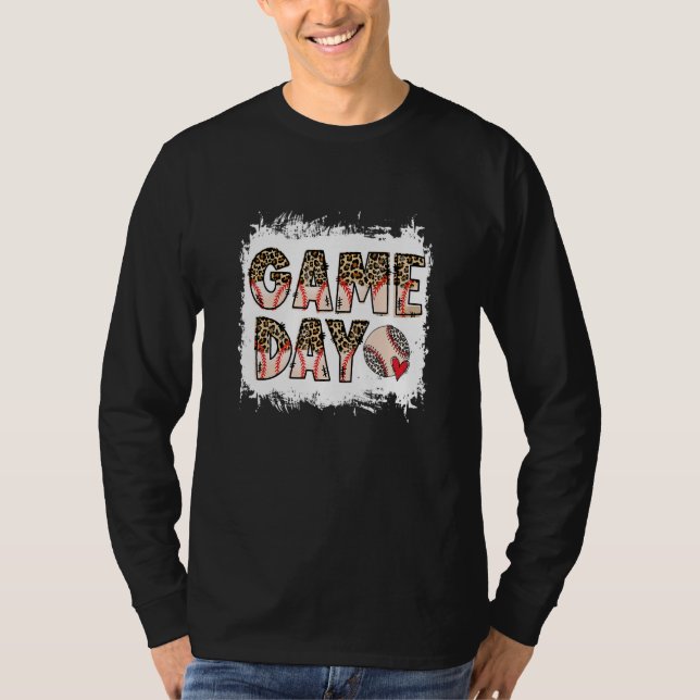 Bleached Ball Game Day Vibes Heart Leopard T-Shirt (Vorderseite)
