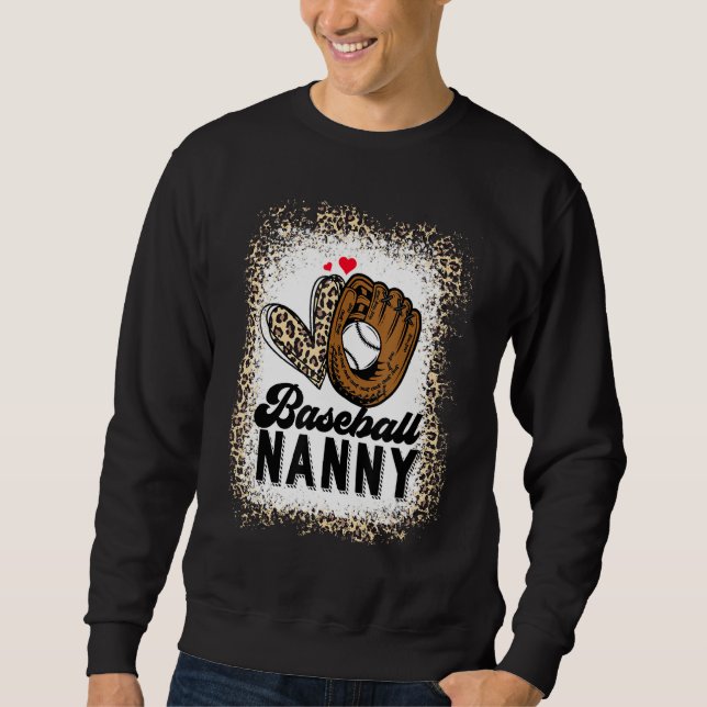 Bleached Baseball Nanny Leopard  Mother s Day 2023 Sweatshirt (Vorderseite)