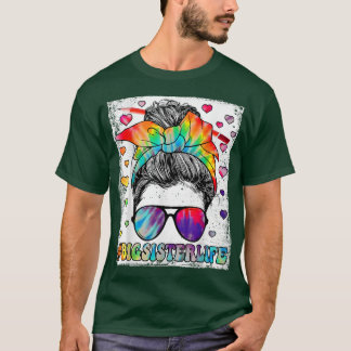Bleached Big Sister Life Gefärbte Krawatte Messy B T-Shirt