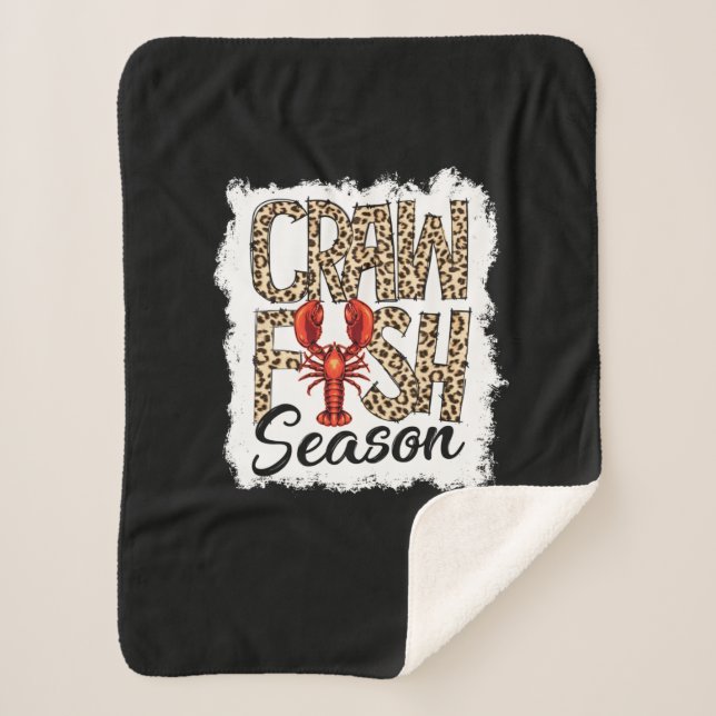 Bleached Crawfish Season Leopard Crawfish Boil Sherpadecke (Vorderseite)