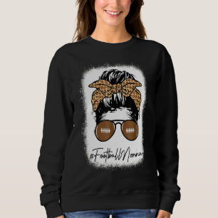 Bleached Football Nonna Life mit Leopard Messy Bu Sweatshirt