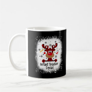 Bleached Infant Teacher Squad Reindeer Funny Chris Kaffeetasse