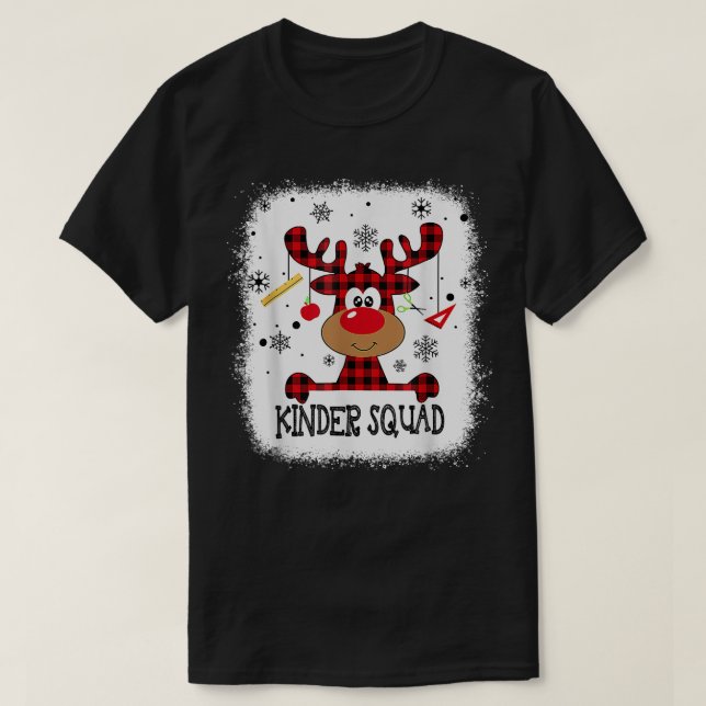 Bleached Kindergarten Squad Reindeer Funny Kinder  T-Shirt (Design vorne)