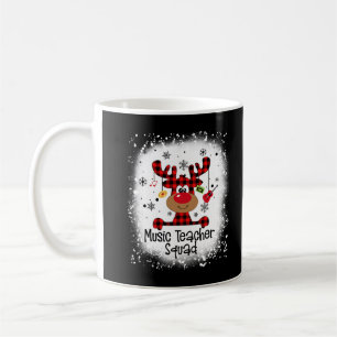 Bleached Music Teacher Squad Reindeer Funny Christ Kaffeetasse