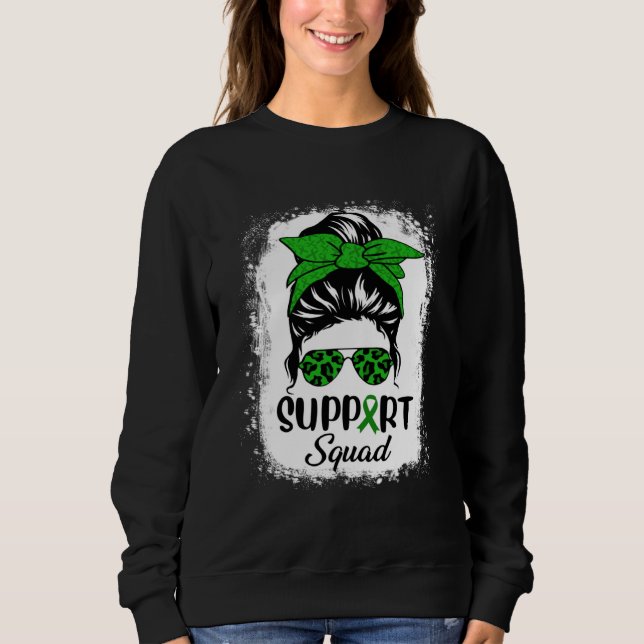 Bleached Support Messy Bun Cerebral Palsy CP Aware Sweatshirt (Vorderseite)