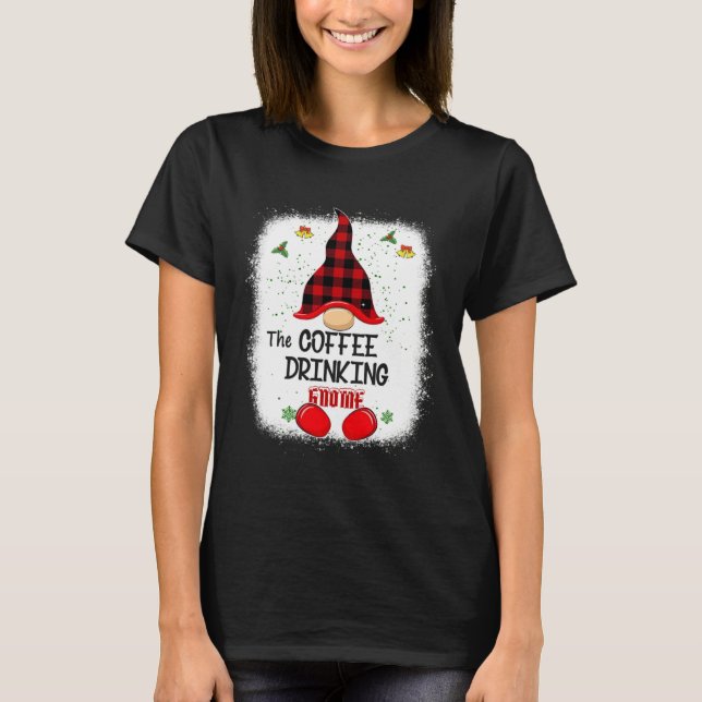 Bleached The Coffee Drinking Gnome Matching Family T-Shirt (Vorderseite)