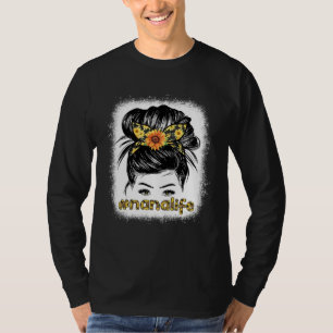 Bleaches Oma unordentlicher Haarknoten Sonnenblume T-Shirt