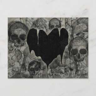 Bleak Heart Gothic Valentine Feiertagspostkarte