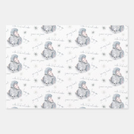 Bleak Mitte Winter Bear Snow Princess Muster Wrapp Geschenkpapier Set