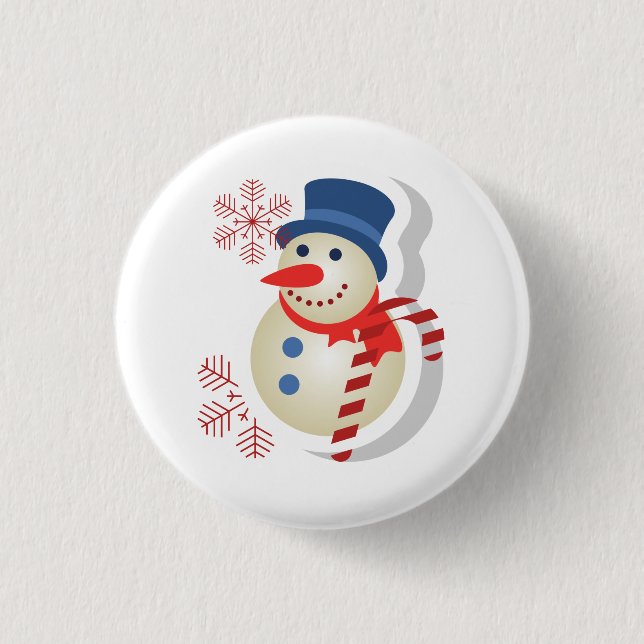 Blech des Schneemanns Button (Vorderseite)