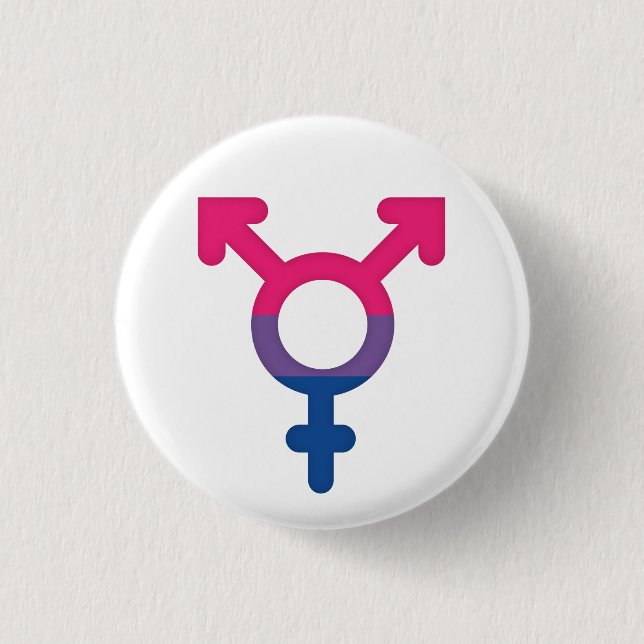 Blech Flagge Bisexuelles Symbol Er - Love i Love Button (Vorderseite)