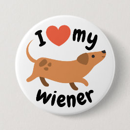 Blech I love my wiener - Hund dachshund Button