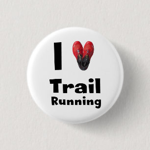 Blech „I love Trail Running " Button