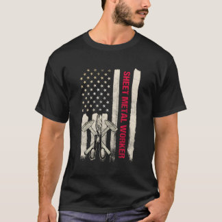 Blecharbeiter auf der Rückseite T-Shirt
