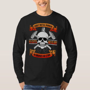 Blecharbeiter-Geschenke auf der Rückseite von Shir T-Shirt