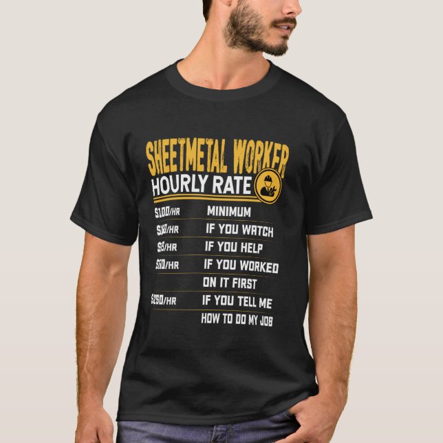 Blechbearbeiter Stundensatz - Lustiger Blechbearbe T-Shirt (Vorderseite)
