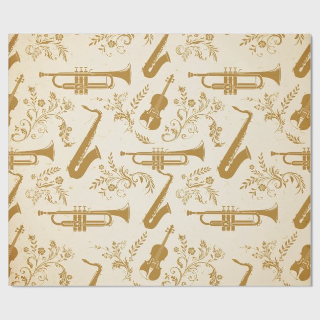 Blechblasinstrumente Geschenkpapier (Flach)