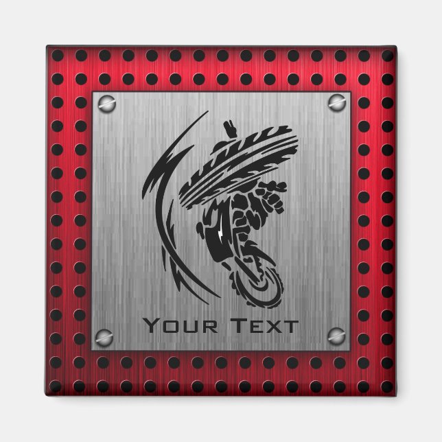 Blechbürste im Aussehen Dirt Bike Magnet (Vorne)