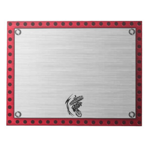 Blechbürste im Aussehen Dirt Bike Notizblock