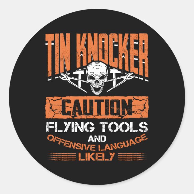 Blechhalter für Zinnkleber Runder Aufkleber (Vorderseite)