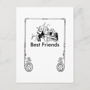 Blechmann und Vogelscheuche, beste Freunde Postkarte