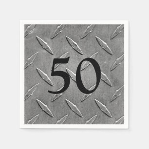 Blechplatte aus Metall zum Geburtstag Serviette