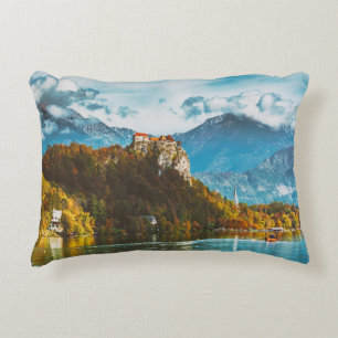 Bled Castle: Slowenischer Cliff-Blick. Dekokissen