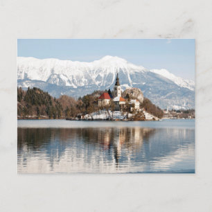 Bled im Winter, Slowenien Postkarte
