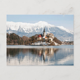 Bled im Winter, Slowenien Postkarte