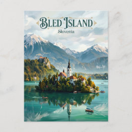 Bled Insel Slowenien Postkarte