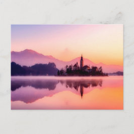Bled Island in Bled Lake Slowenien bei Sunrise Postkarte