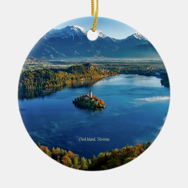 Bled Island, Slowenien, landschaftlich Keramik Ornament (Vorne)