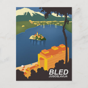 Bled, Jugoslawien, Reisen früher Postkarte