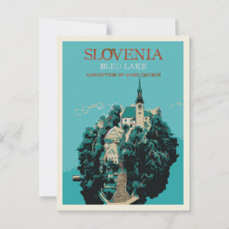 Bled Lake, Julian Alpen, Slowenien Postkarte