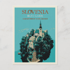Bled Lake, Julian Alpen, Slowenien Postkarte