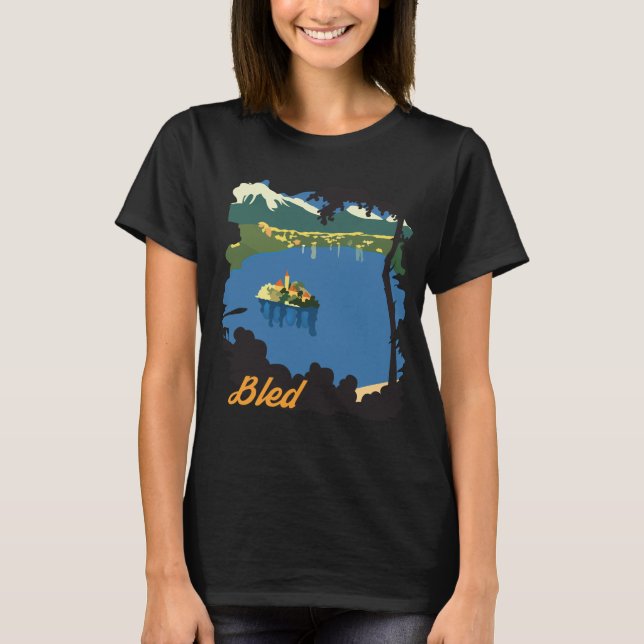 Bled, Luftansicht T-Shirt (Vorderseite)