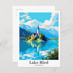 Bled Slovenien Art Vintage Parco Civico-Ciani Postkarte