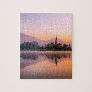 Bled Slowenien bei Sunset Puzzle