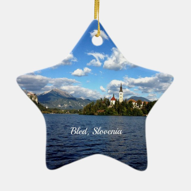 Bled, Slowenien - Landschaftsbild Keramikornament (Hinten)