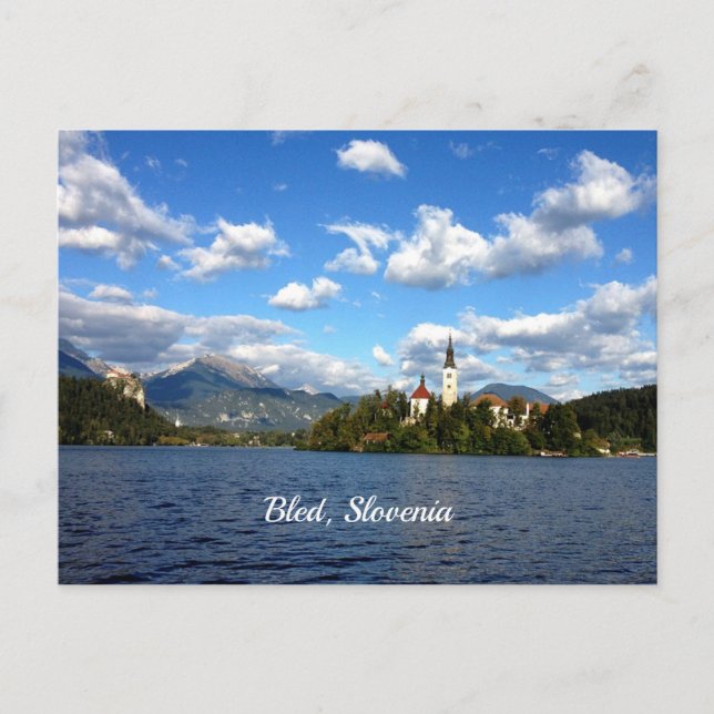 Bled, Slowenien - Landschaftsbild Postkarte (Vorderseite)