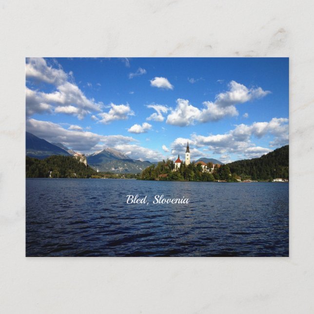 Bled, Slowenien - Landschaftsbild Postkarte (Vorderseite)