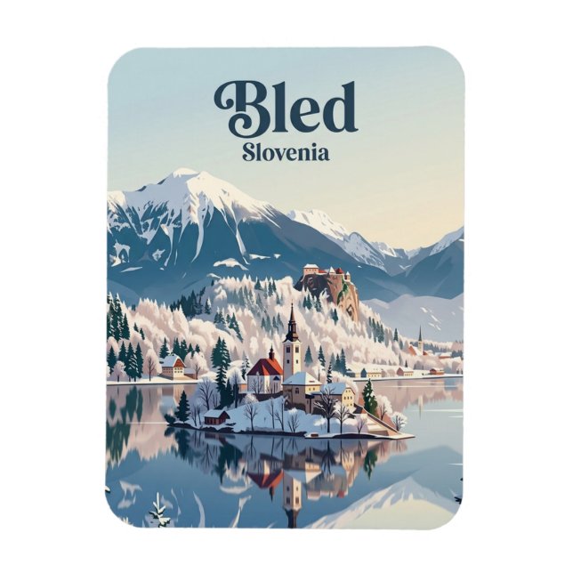Bled, Slowenien Magnet (Vertikal)
