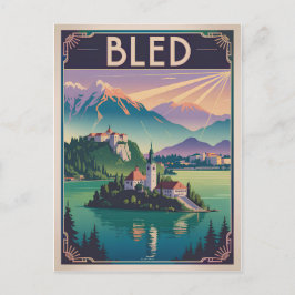 Bled Slowenien vintage Postkarte