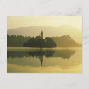 Bledsee, ehemals Jugoslawien, Vintage-Bild Postkarte