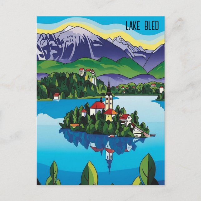 Bledsee Slowenien Postkarte (Vorderseite)